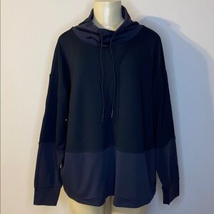 Athleta Black Funnel Neck Sweatshirt Size L